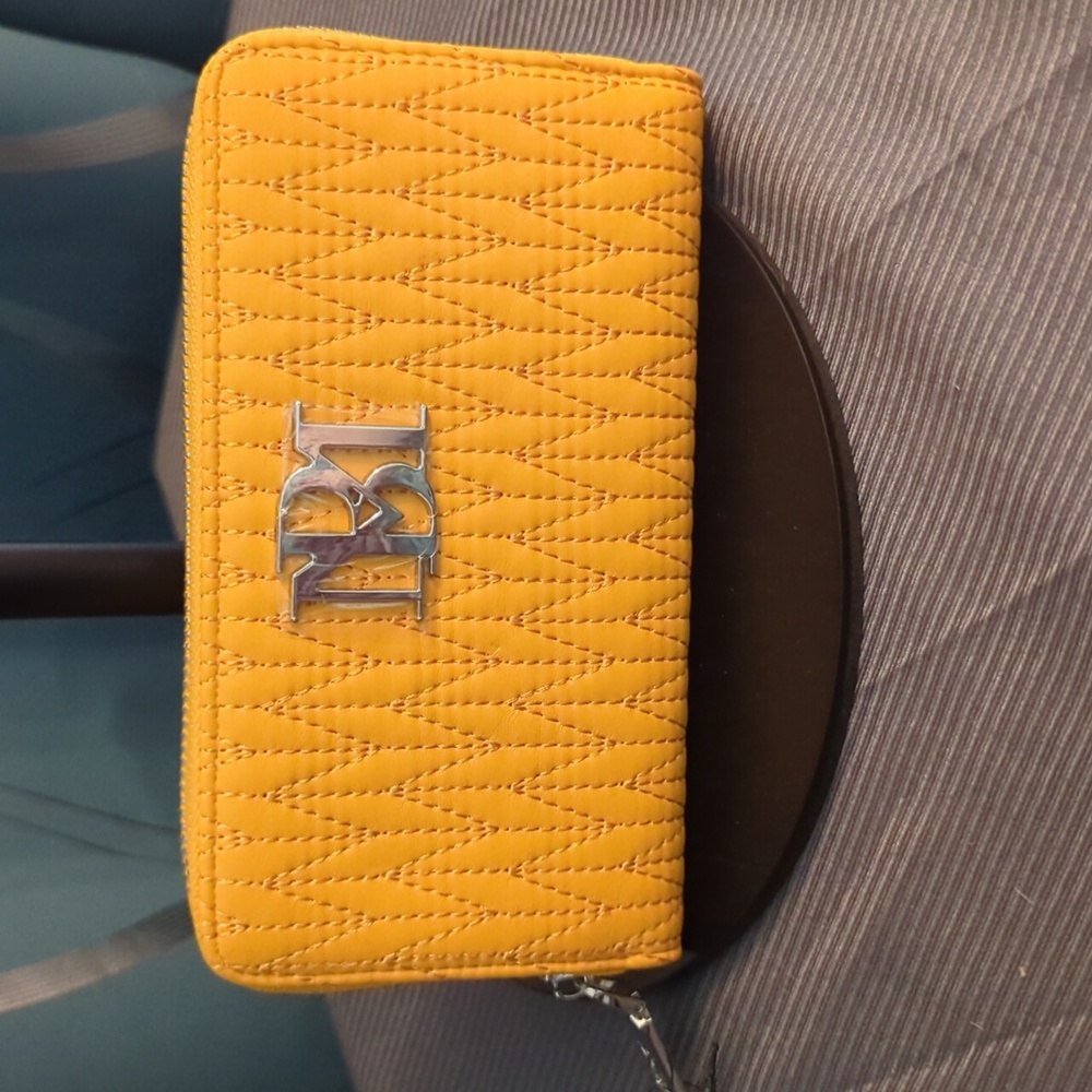 Badgley Mischka Yellow Quilted Wallet
